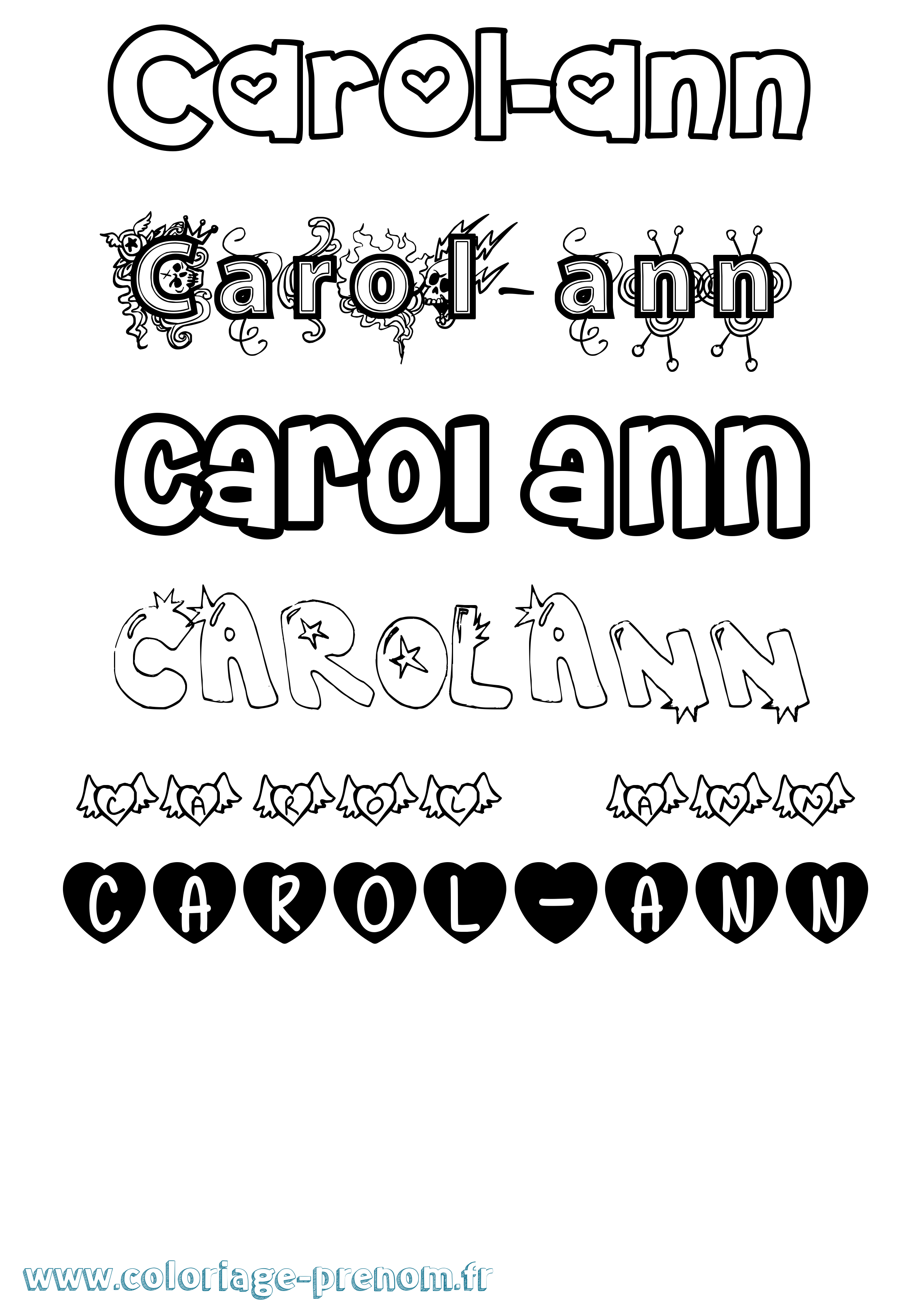 Coloriage du prénom Carol-ann : à Imprimer ou Télécharger facilement