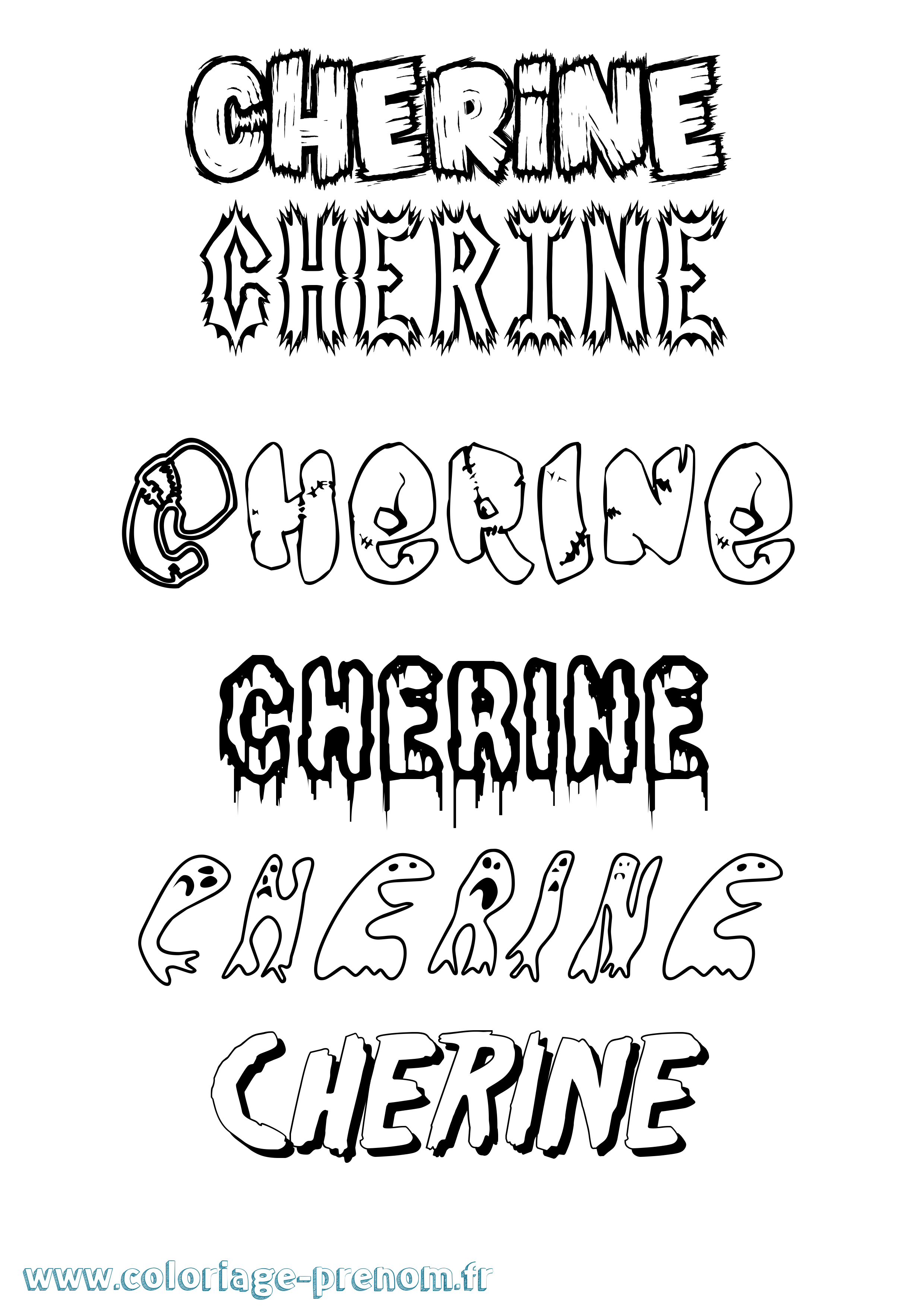 Coloriage du prénom Cherine : à Imprimer ou Télécharger facilement