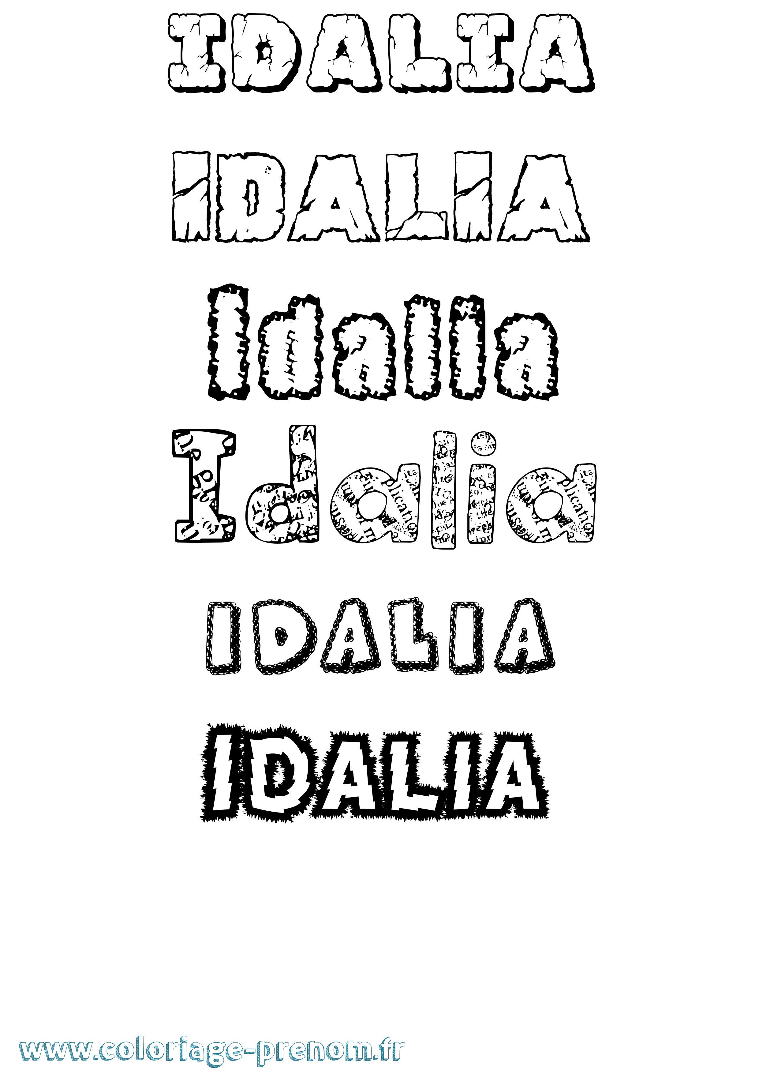 Coloriage Du Prénom Idalia : à Imprimer Ou Télécharger Facilement