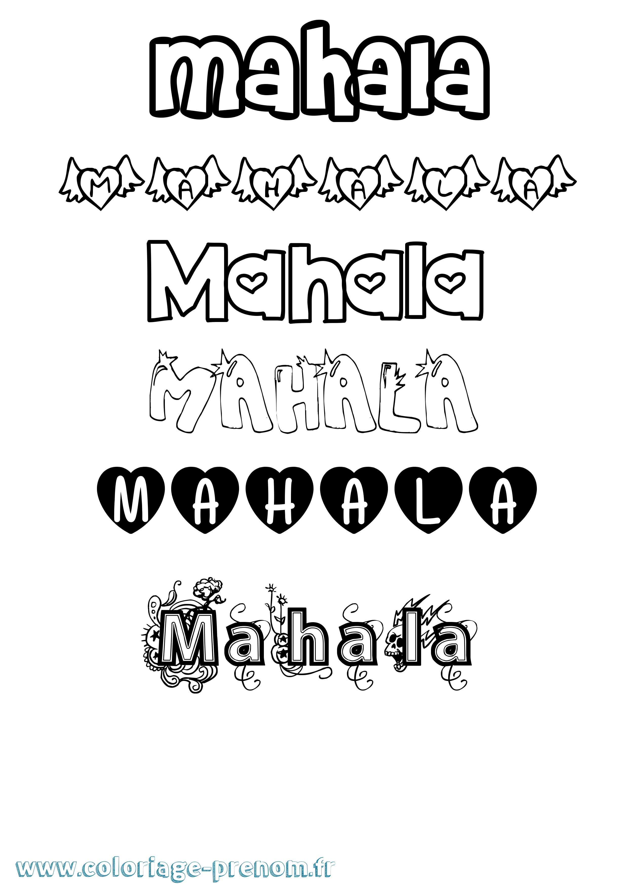 Coloriage du prénom Mahala : à Imprimer ou Télécharger facilement