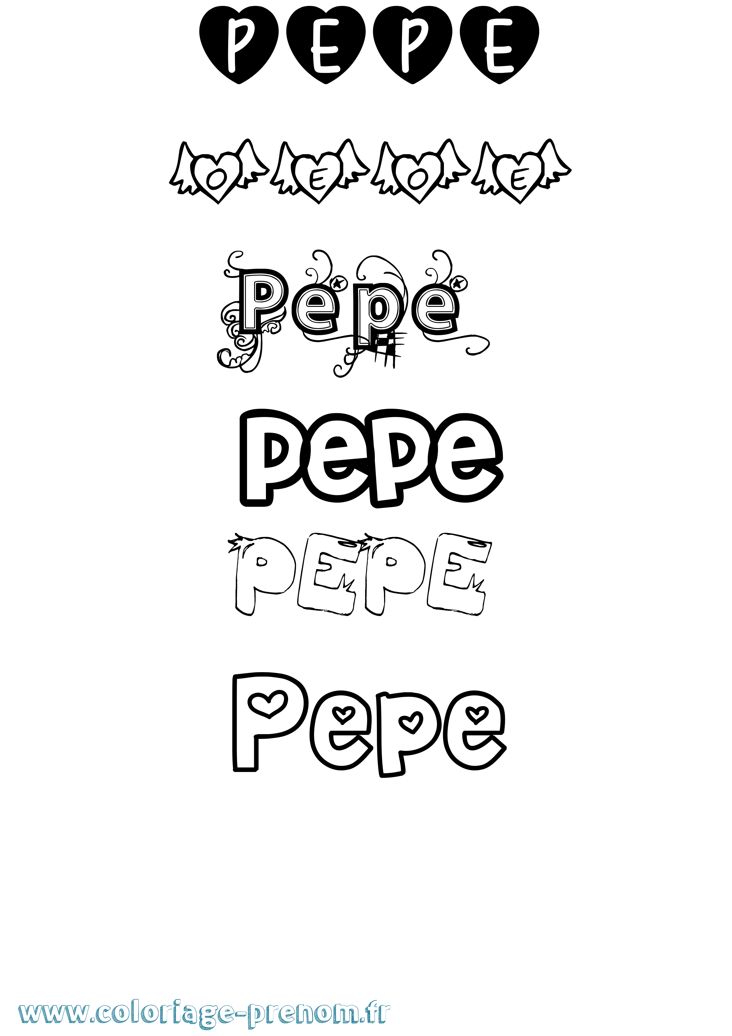  Coloriage  du pr nom Pepe    Imprimer ou T l charger 